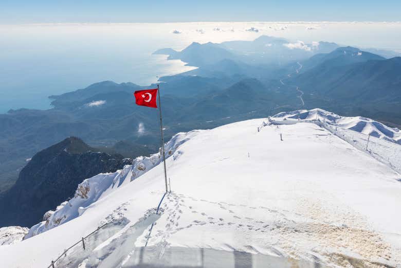 Snowfall on Mount Tahtali