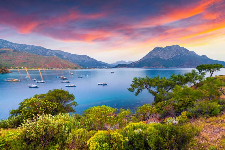 Gulf of Antalya sunset