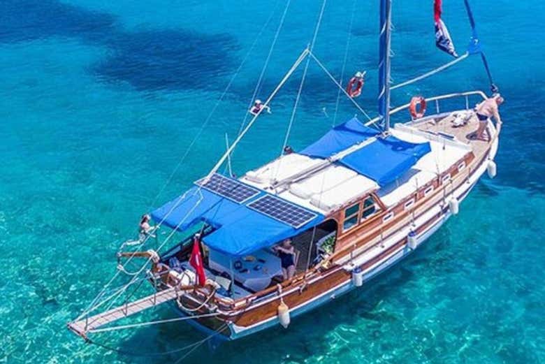 Deslizándonos en el mar turquesa