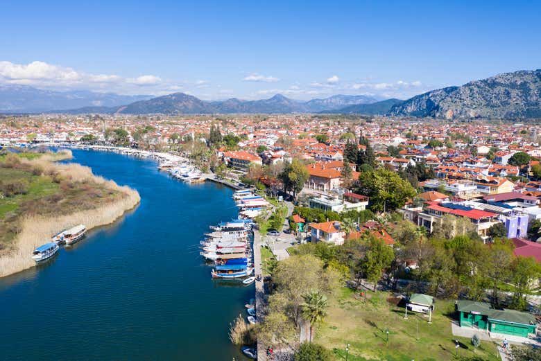 Aerial view of Dalyan