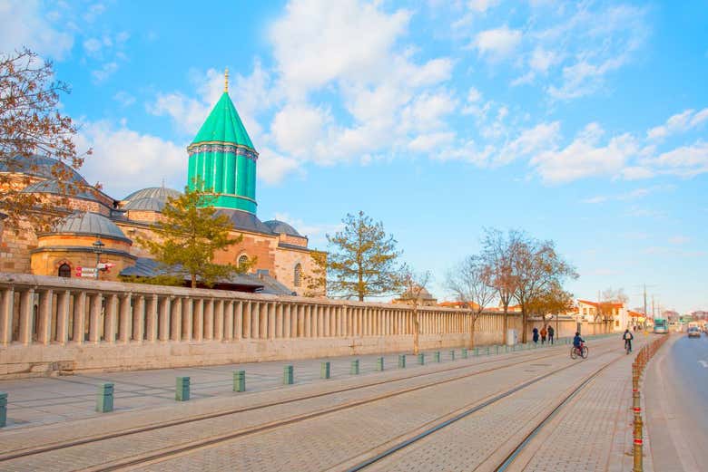 Do lado de fora do Museu Mevlana em Konya