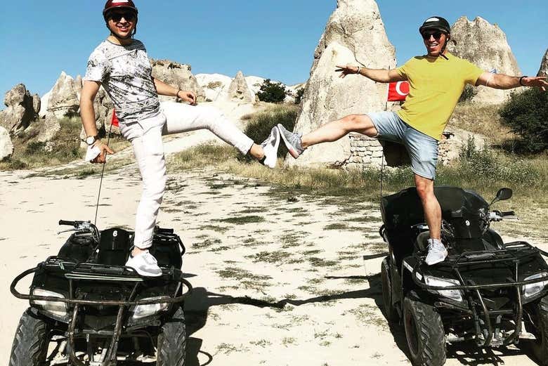 Dois amigos durante o tour