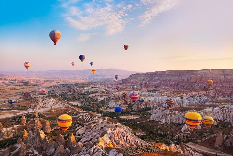 In volo sulla Cappadocia
