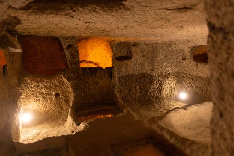 Una de las ciudades subterráneas del sur de Capadocia