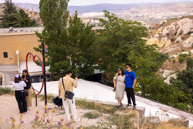 Haciendo fotos del sur de la Capadocia