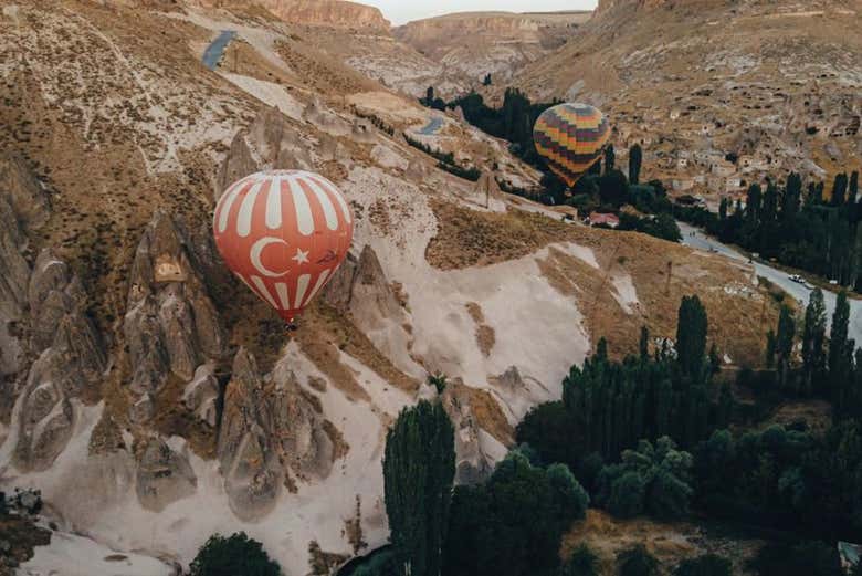 Admire Soganli Valley's scenery from the balloons