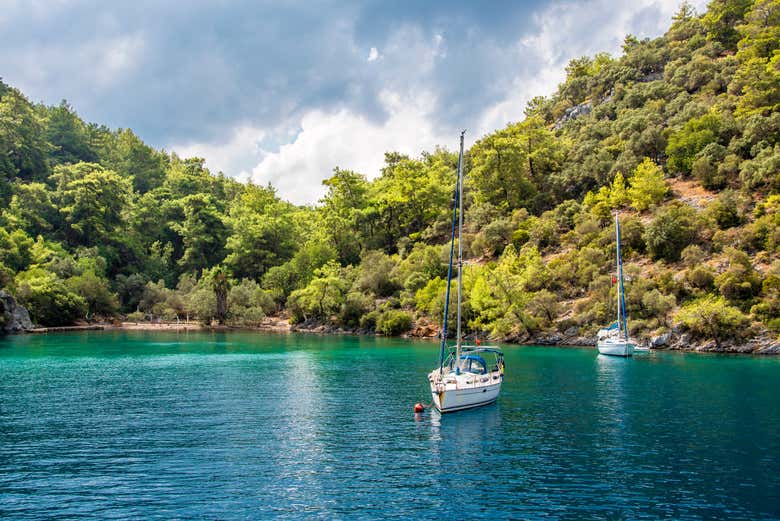 Paisaje de las islas de Gocek