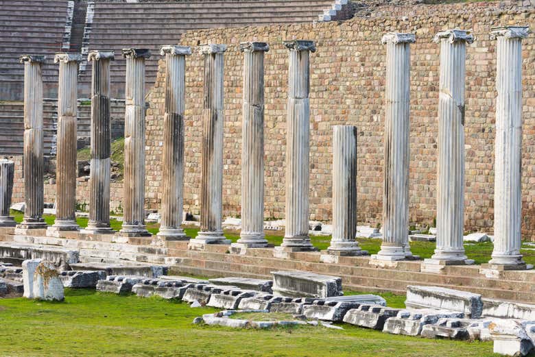 Les colonnes de l'Asclépéion de Pergame