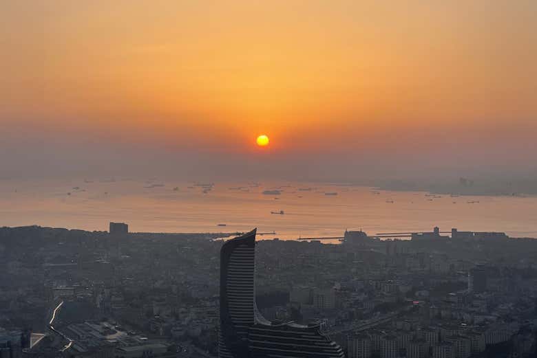 Admire the sunset over Istanbul