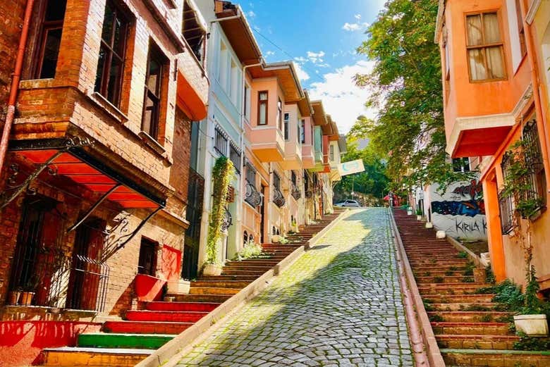 Casas de colores en el barrio de Balat