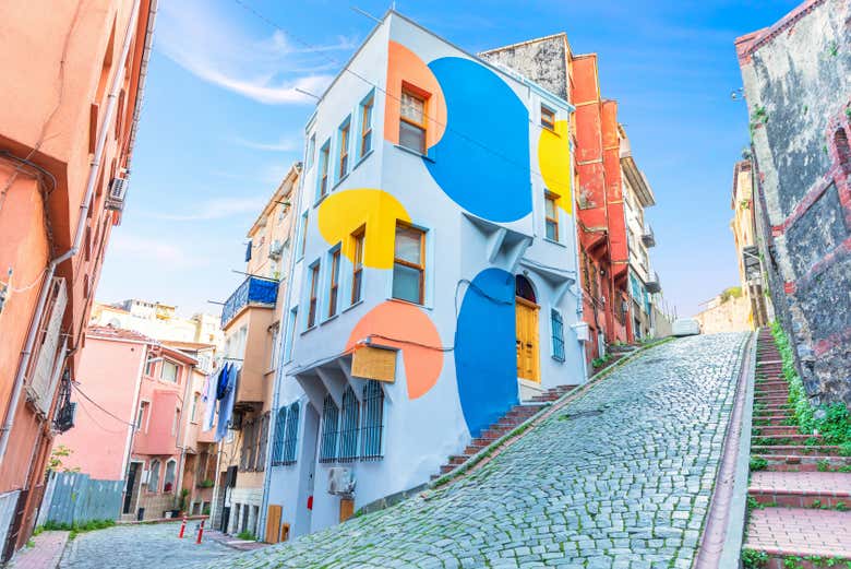 Ruas coloridas de Fener