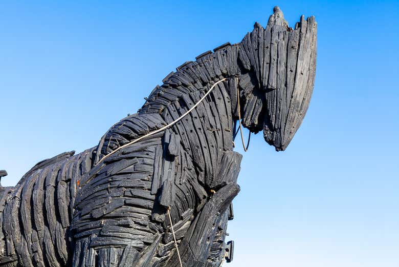 Detalles del caballo de Troya