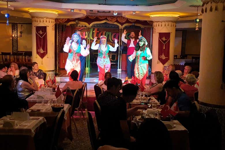 Turkish folk dancing at Sultana's Istanbul