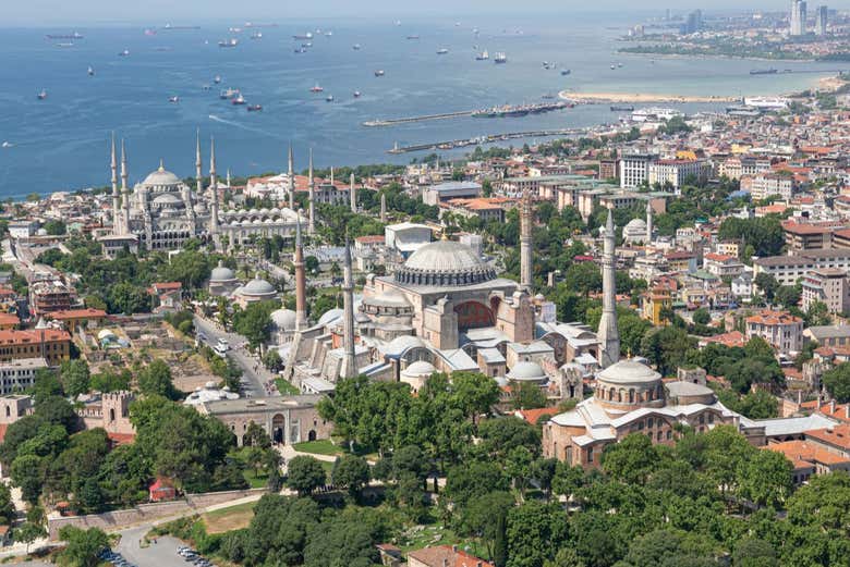 Vista panorâmica da mesquita