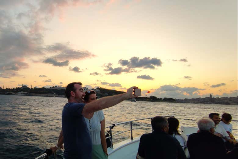Fotografando o pôr do sol em Istambul