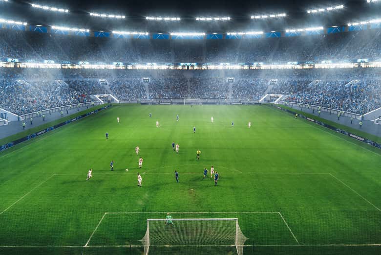 Durante una partita di calcio