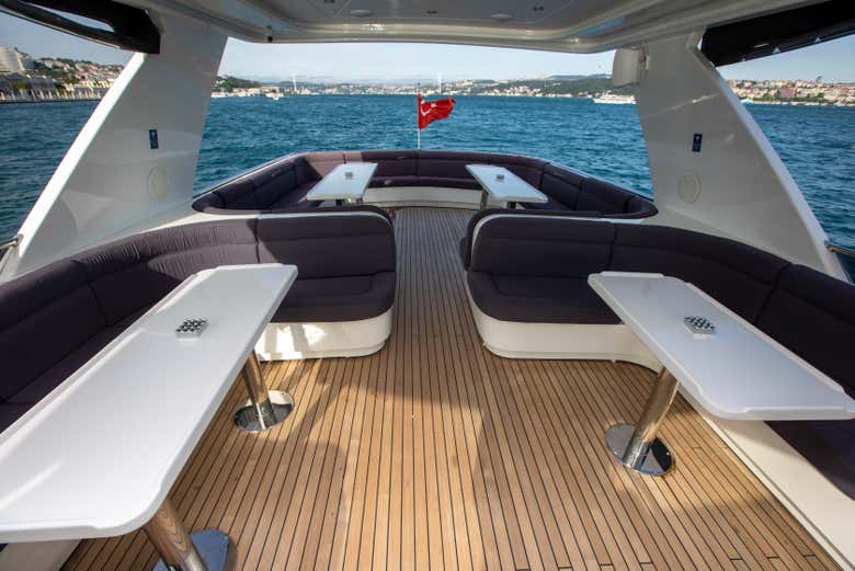 Interior of the yacht