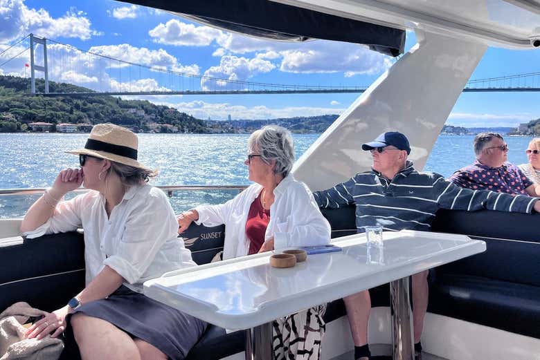 ¡Un momento de relax en el barco !