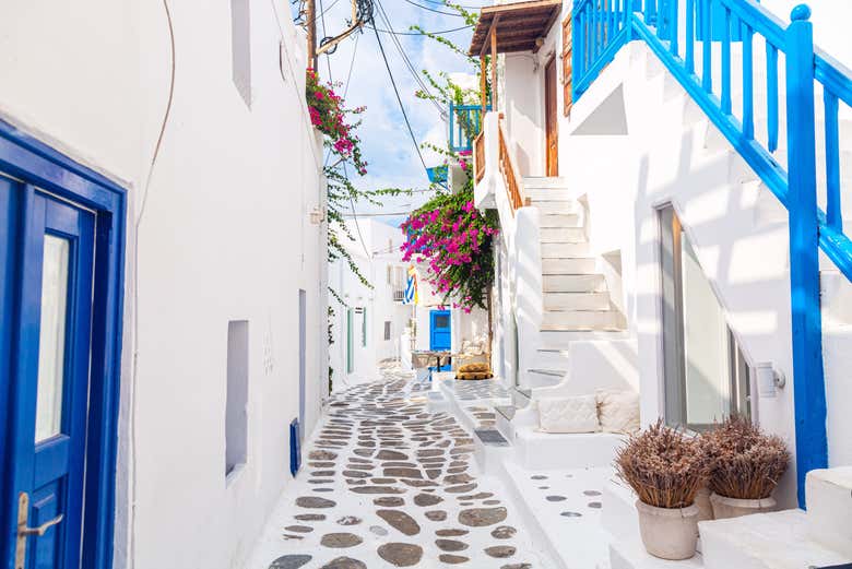 Arquitectura típica en Mykonos