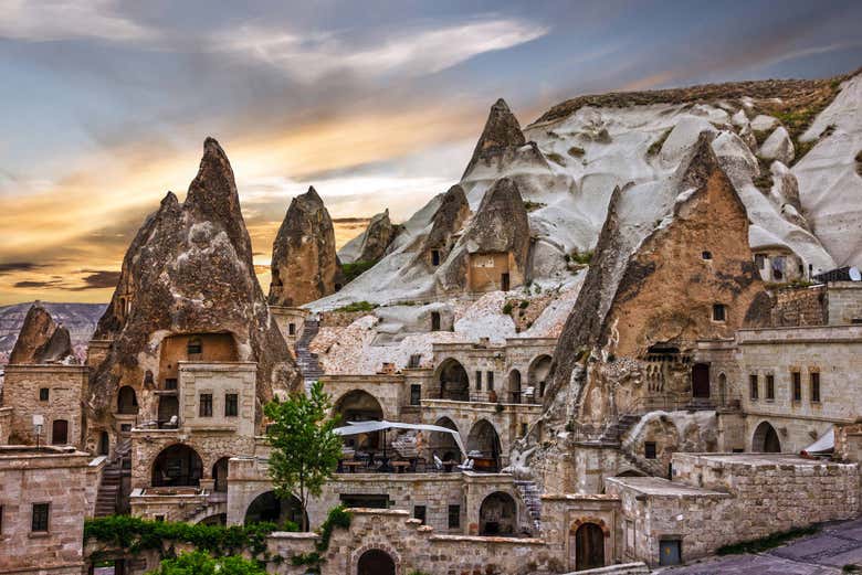 Panorámica de la Capadocia al atardecer