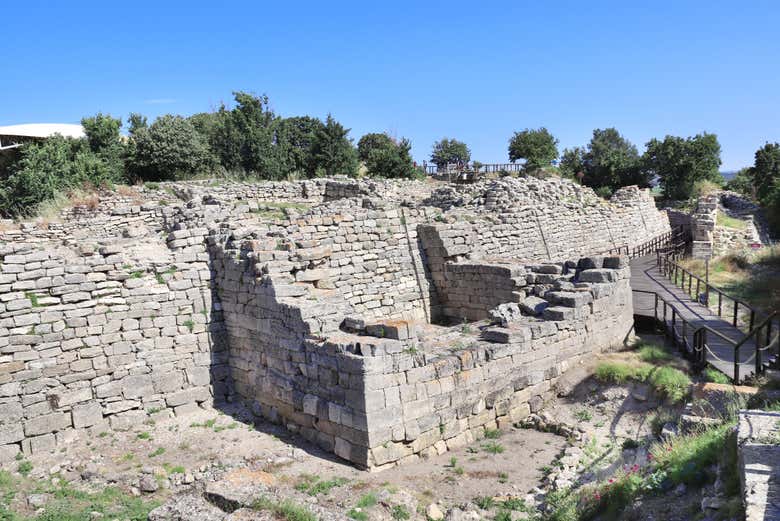 Restos de una casa de la antigua ciudad de Troya