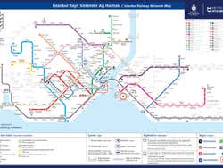 Informational map of the Istanbul railway lines