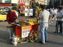 Roasted corn stall