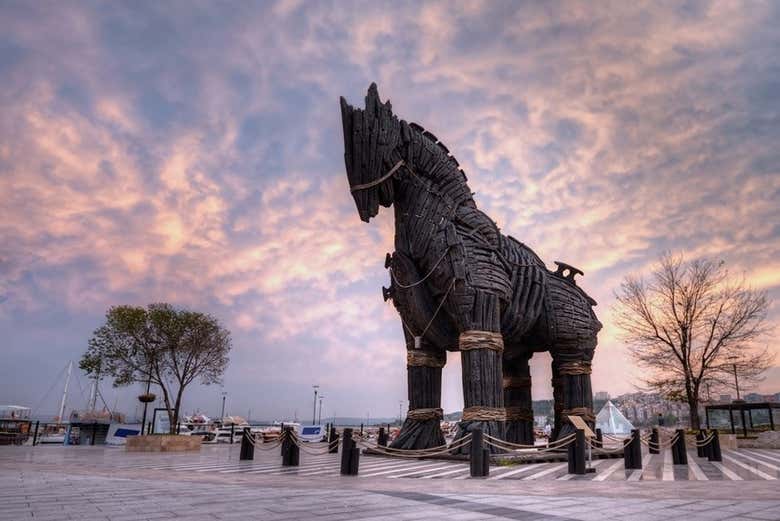 Troy and the famous wooden horse