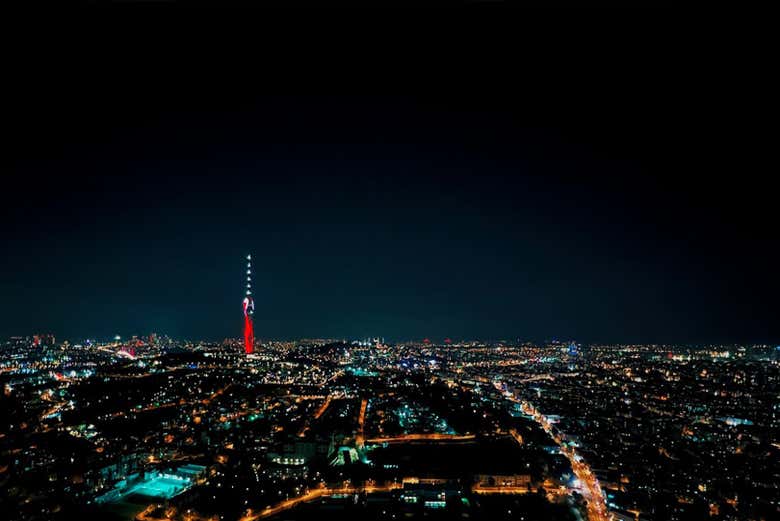 See how Istanbul lights up at night