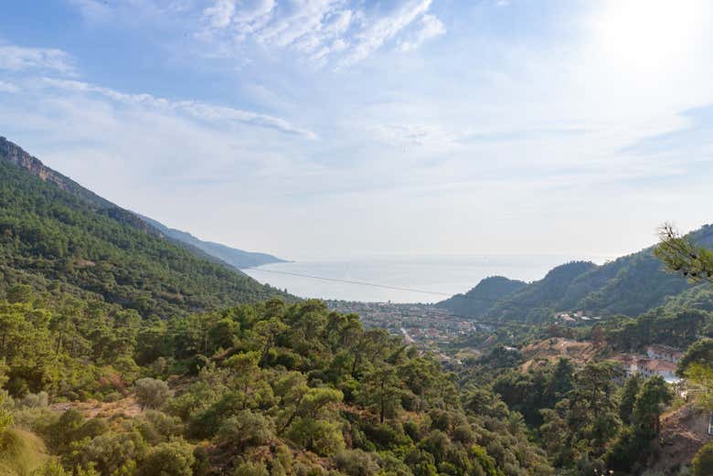 La vue sur Ölüdeniz