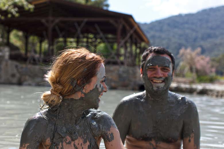 Enjoying the mud bath