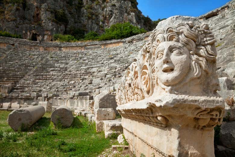 Visitando l'anfiteatro