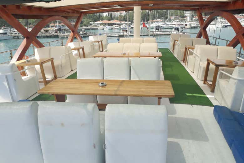 Interior of the boat