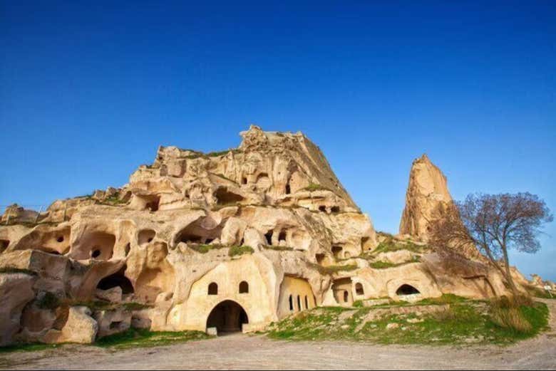 Casas en la roca en Capadocia