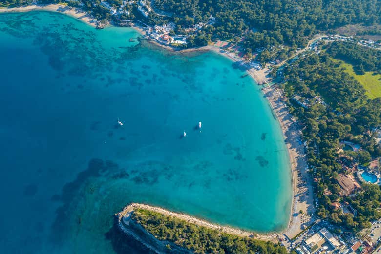 Kemer bay aerial view