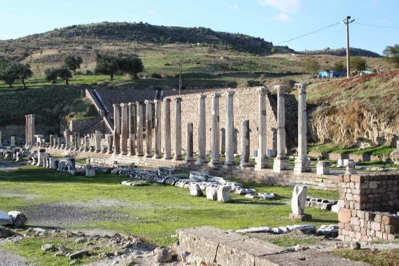 Colonnes dans l'Asclépiade de Pergame
