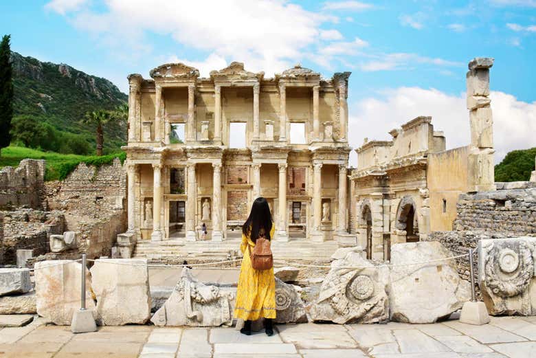 Visitando las ruinas de Éfeso