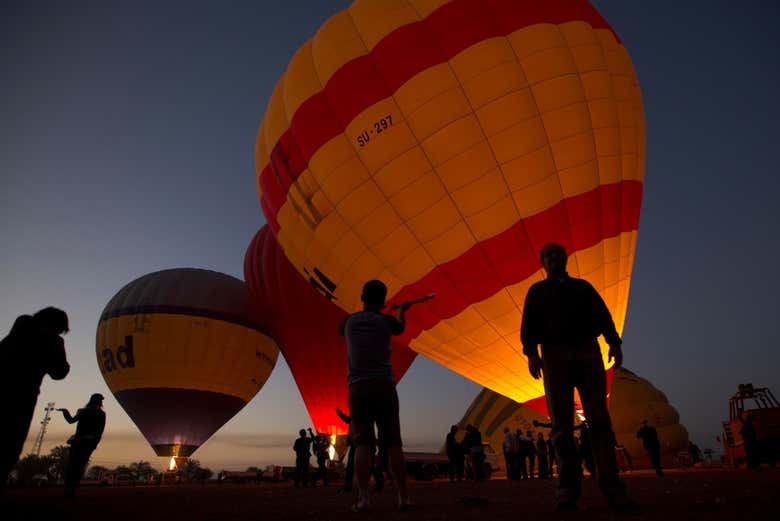 Gonfiaggio delle mongolfiere