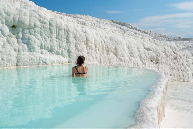Nelle piscine naturali di Pamukkale