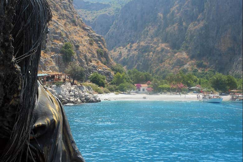 Paysage d'Ölüdeniz vu du bateau