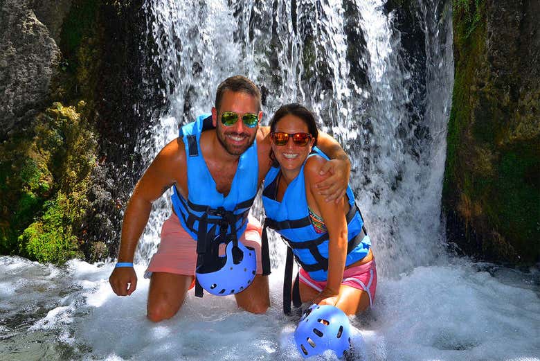 Preparando la ruta de rafting