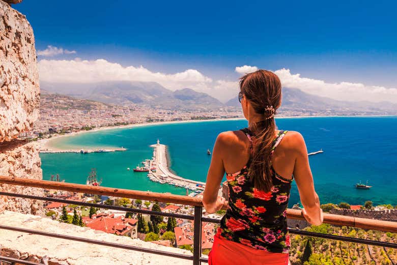 Enjoying the views of Alanya