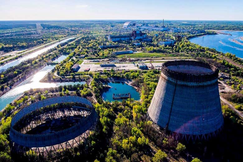 Vista aérea de Chernóbil