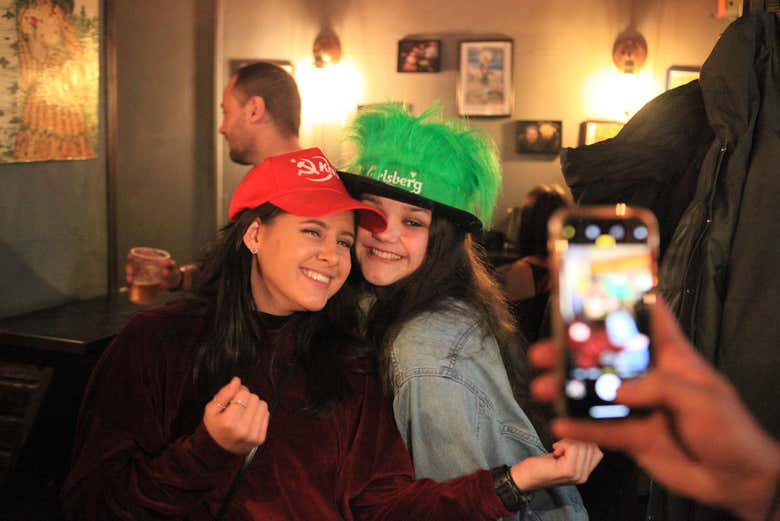 Diversión durante el Pub Crawl de Kiev