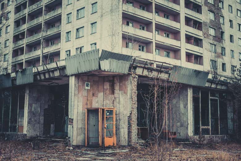 Un edificio abbandonato