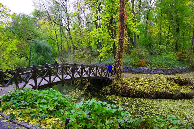 Percorrendo o interior do parque