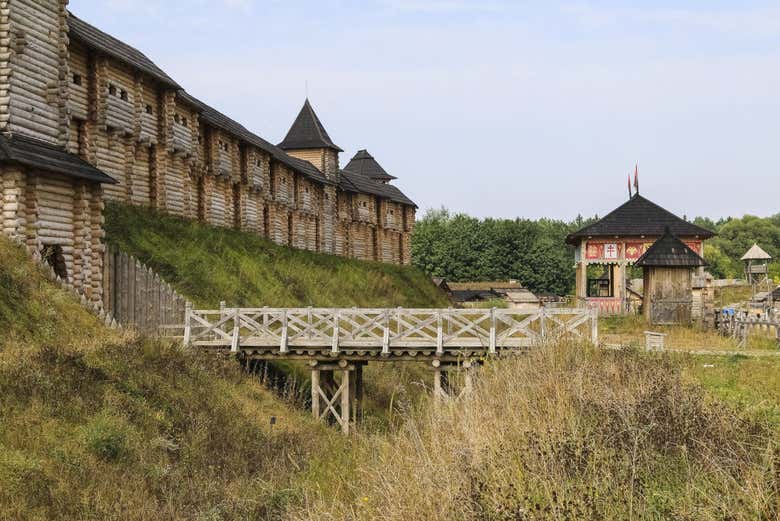 Reconstrucción de la aldea Kyivan Rus