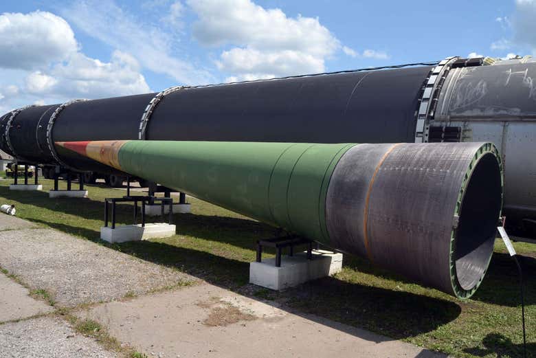 Misiles de la exposición al aire libre del museo