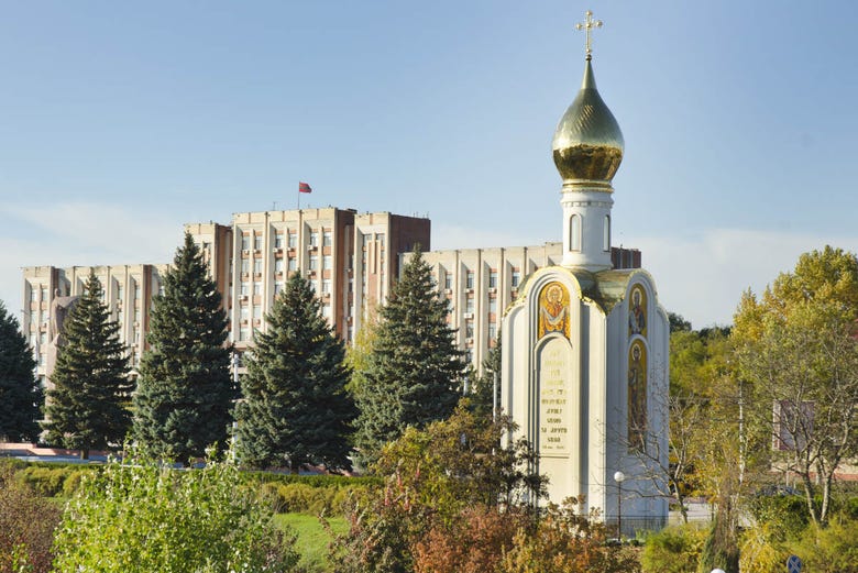 Transnistria parliament and church