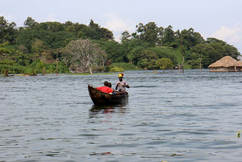 Disfrutando de un paseo en barco